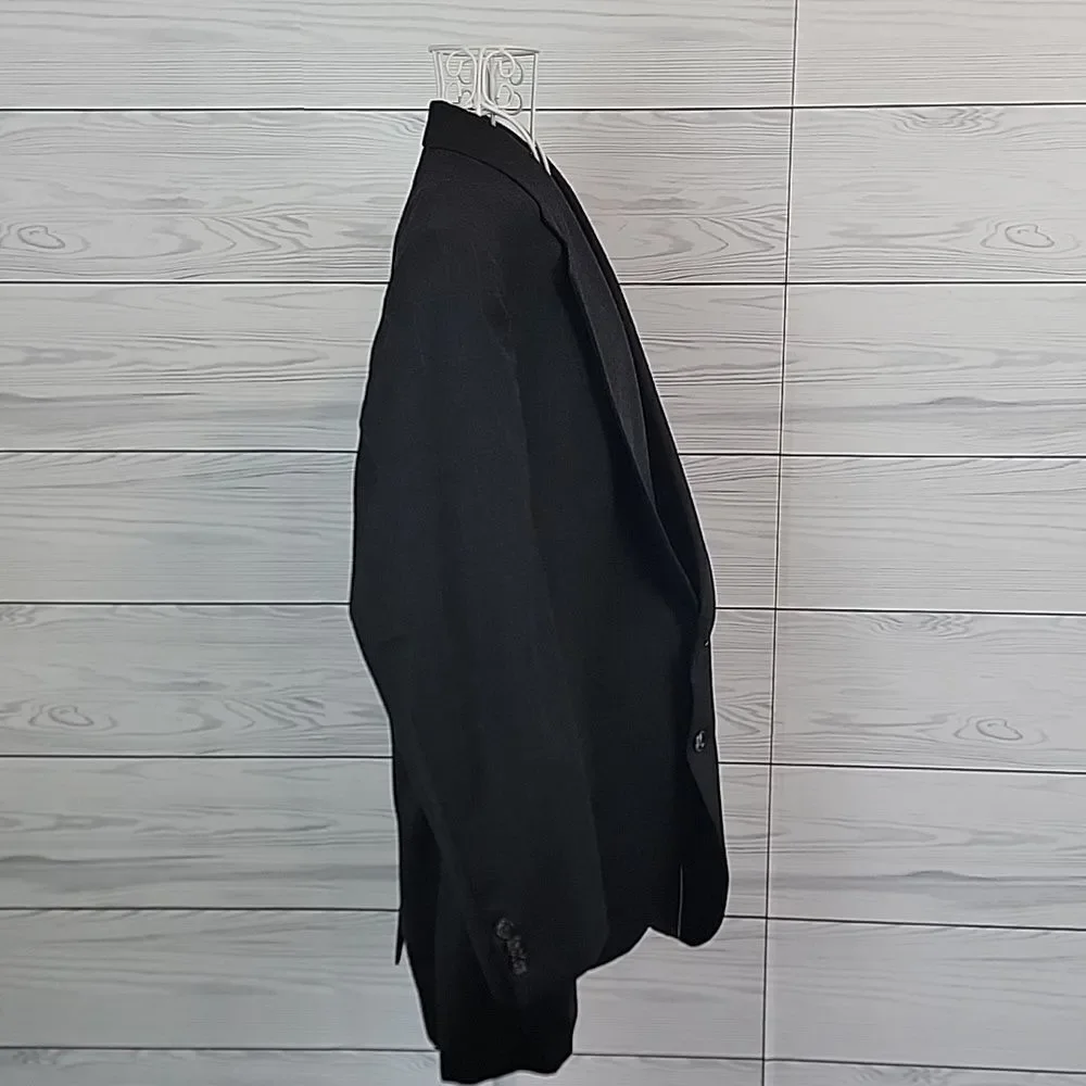Burt Pulitzer Collection Suit Jacket - Dark Slate Grey Checkered Mens Size 42R